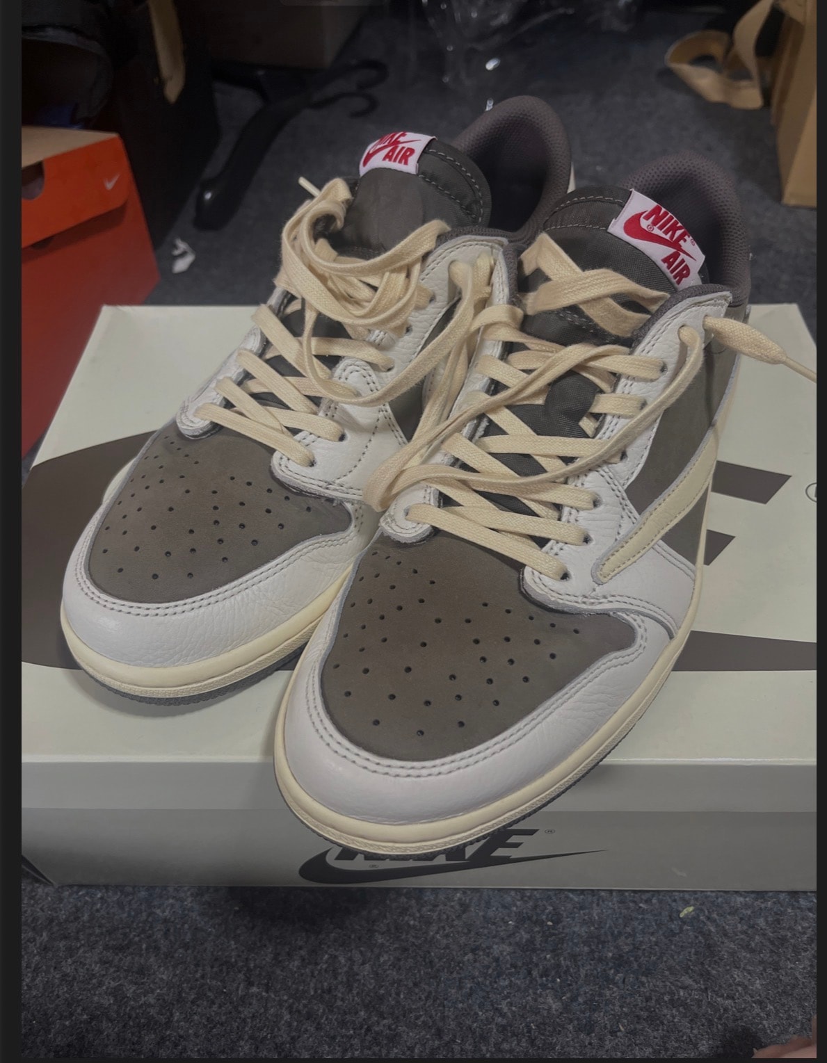 Travis Scott × Nike Air Jordan 1 Low OG SP "Reverse Mocha/Sail and Ridgerock"