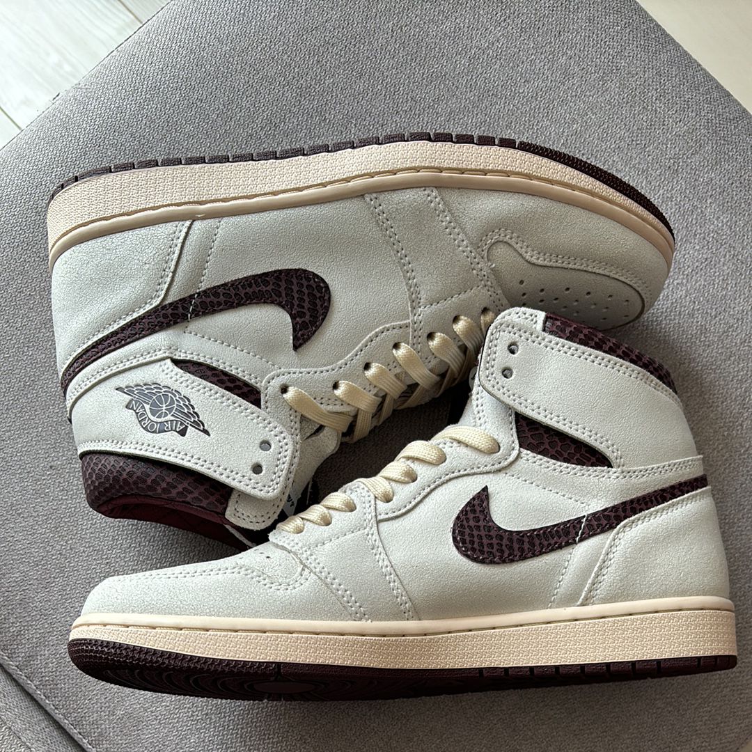 A Ma Maniere × Nike Air Jordan 1 Retro High OG "Sail and Burgundy"