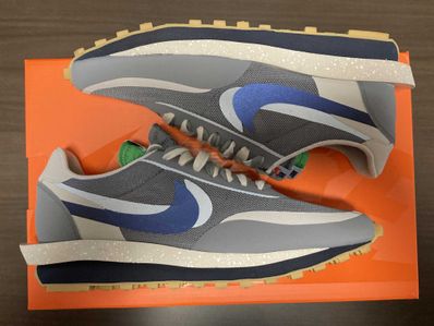 CLOT × Sacai × Nike LD Waffle "Grey Obsidian/Cool Grey"