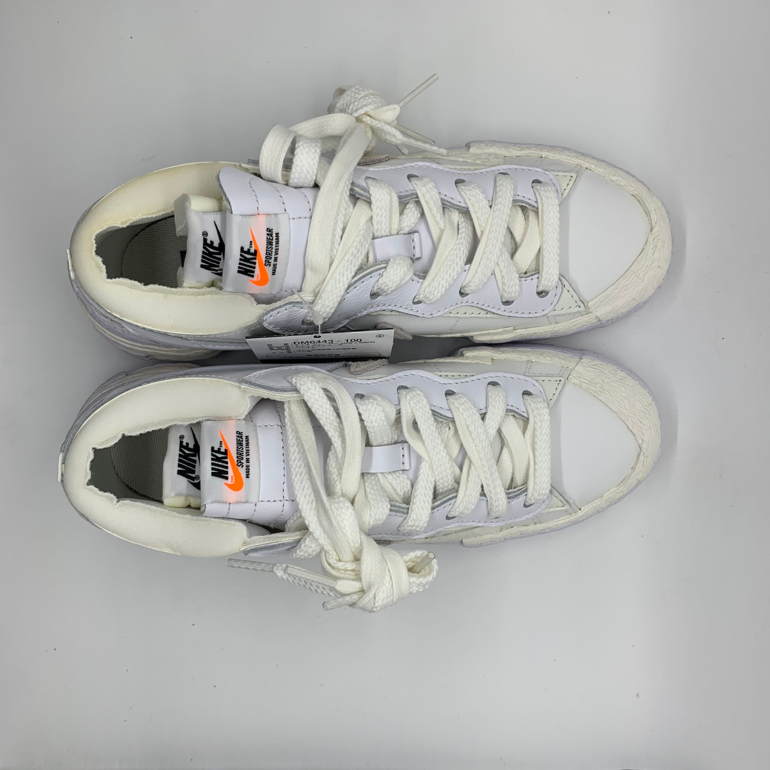 sacai × Nike Blazer Low "White Patent Leather"