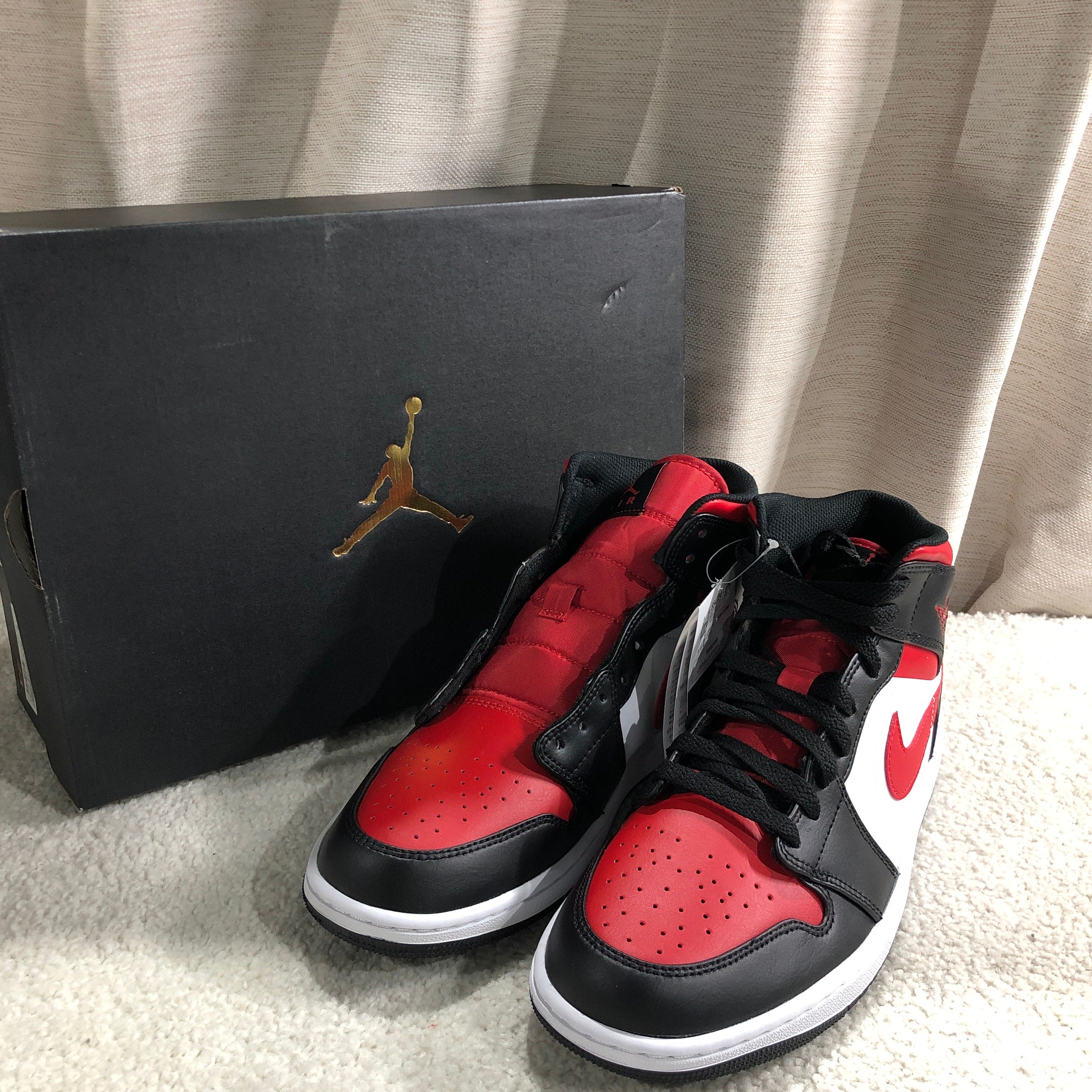 Nike Air Jordan 1 Mid "Black/Gym Red/White"