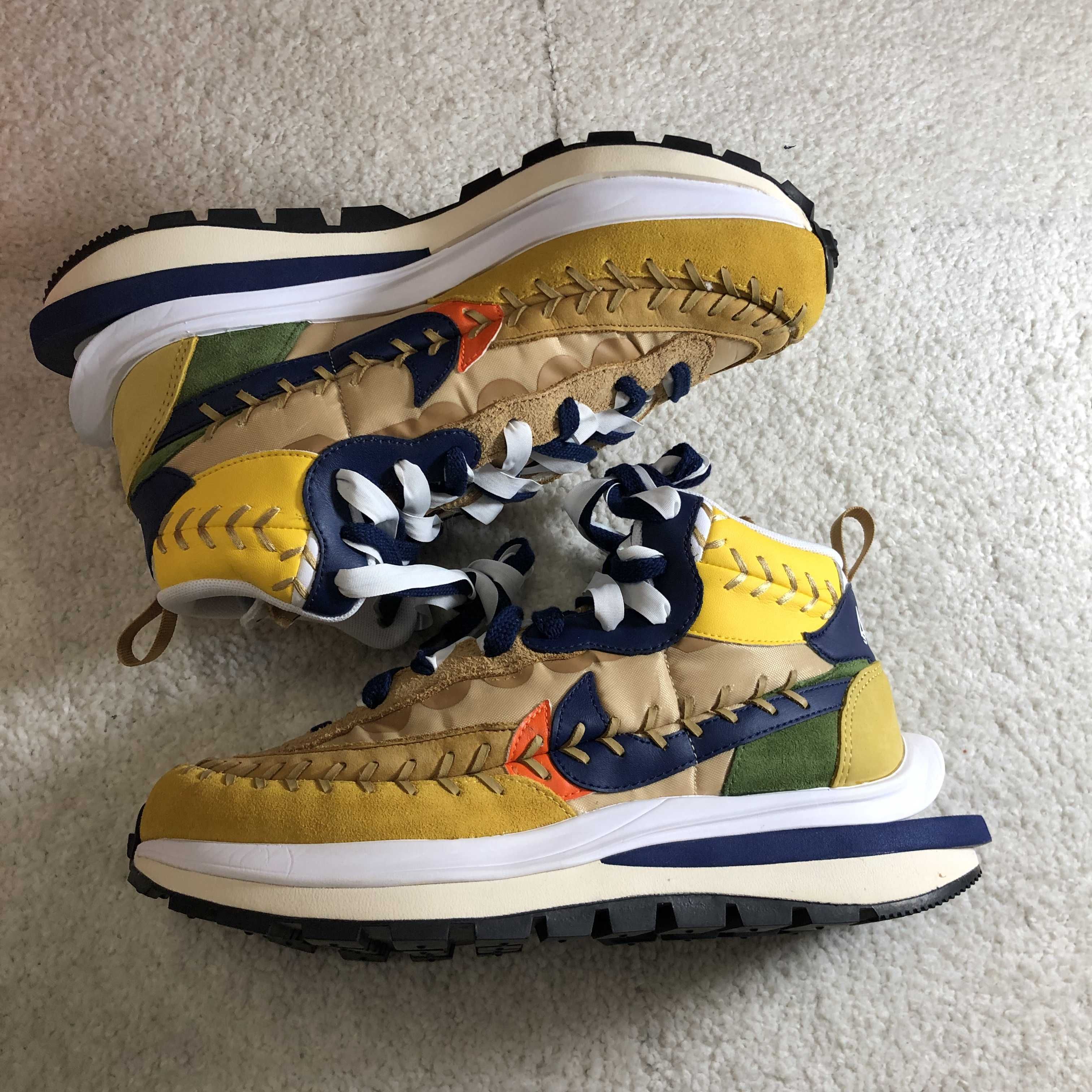 Jean-Paul Gaultier × sacai × Nike VaporWaffle "Sesame/Multi Color"