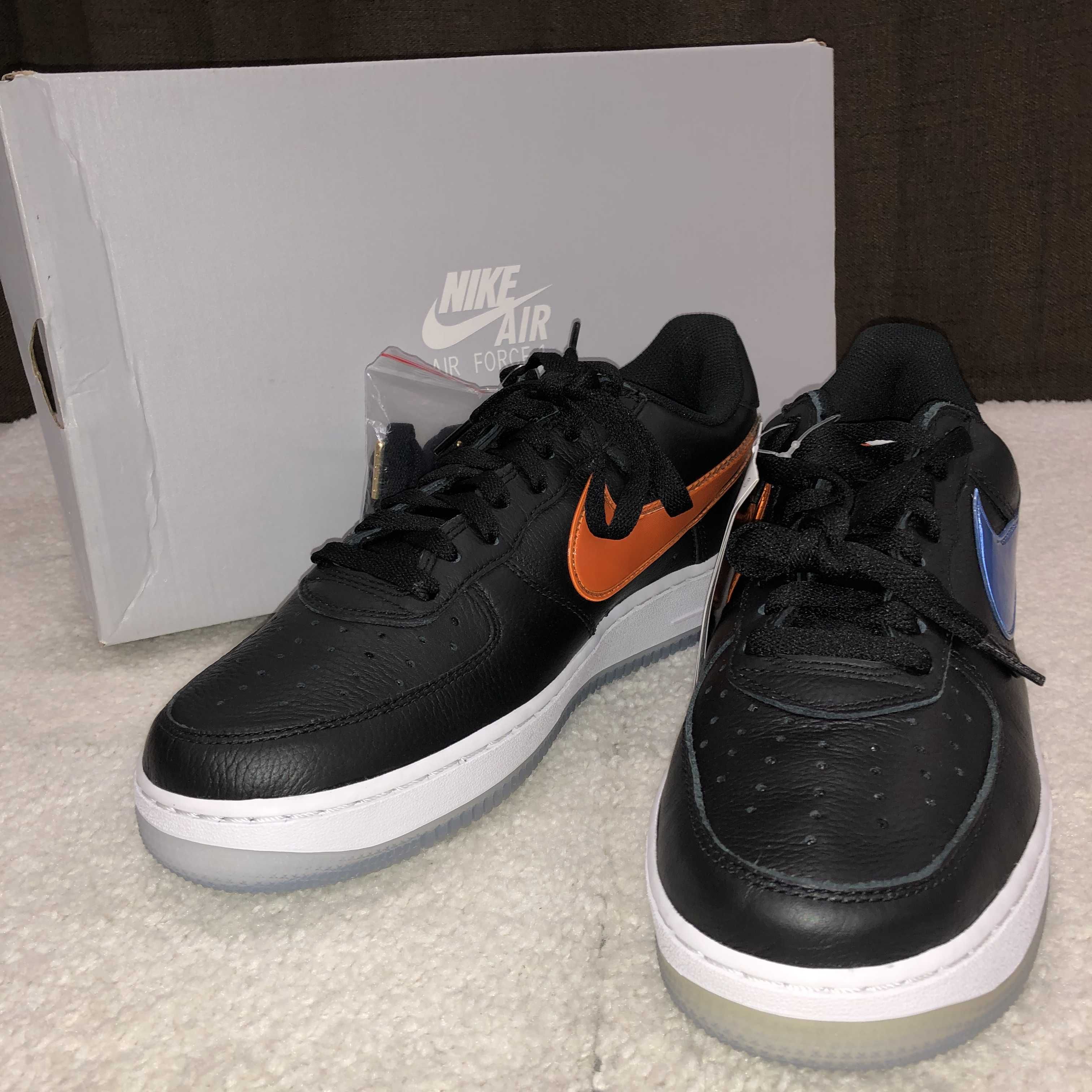KITH × Nike Air Force 1 Low New York Knicks "Black/Brilliant Orange/Rush/Brilliant White"