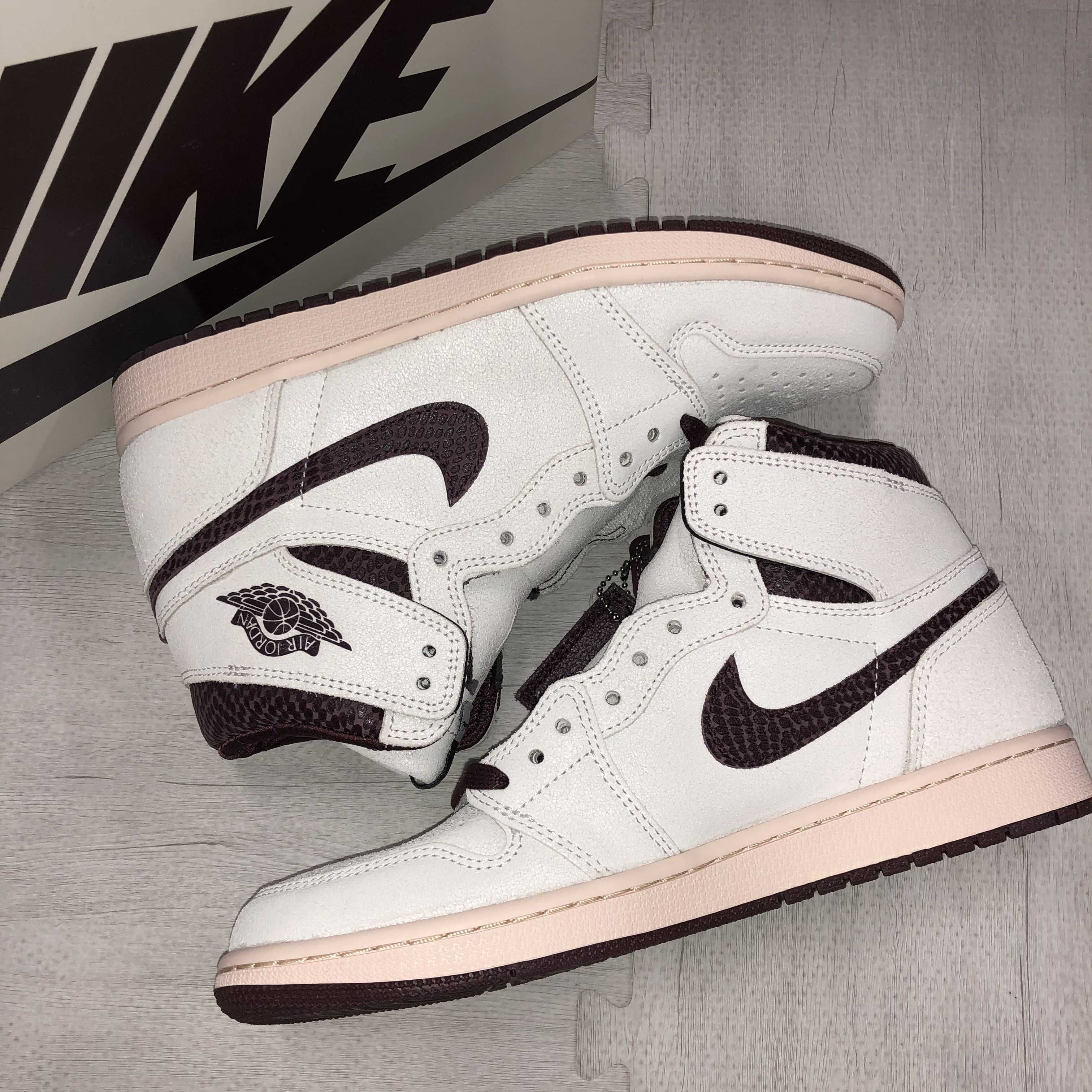 A Ma Maniere × Nike Air Jordan 1 Retro High OG "Sail and Burgundy"