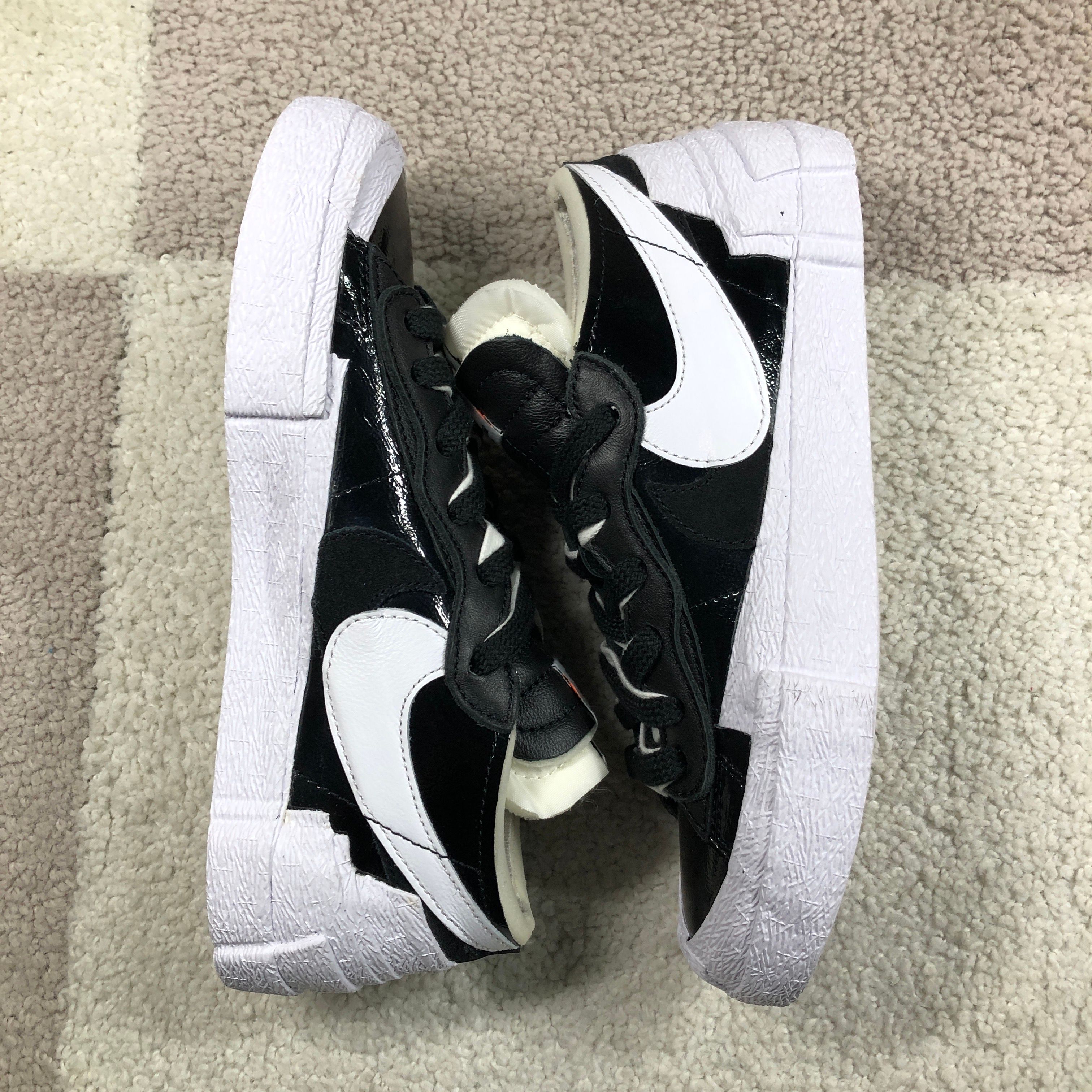 sacai × Nike Blazer Low "Black Patent Leather"