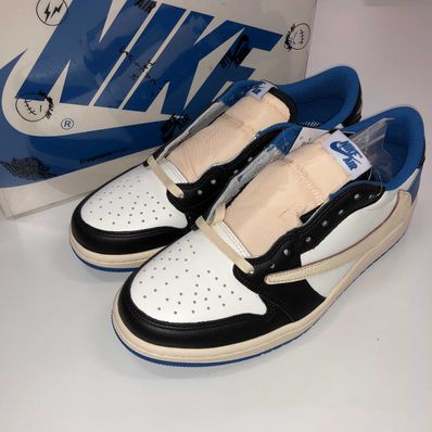 Travis Scott × fragment design × Nike Air Jordan 1 Low OG SP "Military Blue"