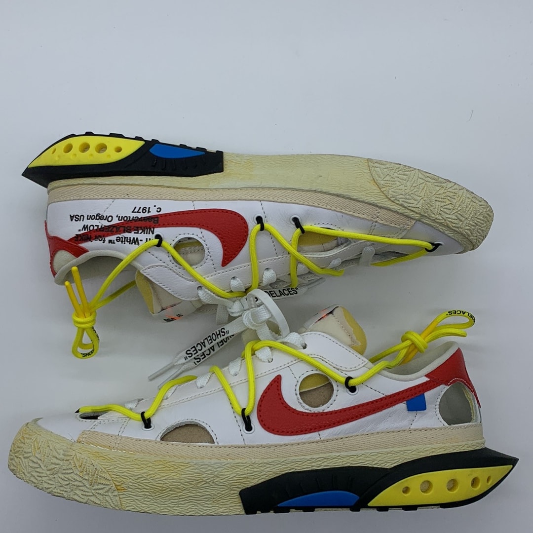 Off-White × Nike Blazer Low "White and University Red"