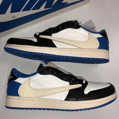 Travis Scott × fragment design × Nike Air Jordan 1 Low OG SP "Military Blue"