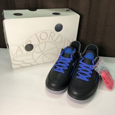 Off-White × Nike Air Jordan 2 Low "Black and Varsity Royal"