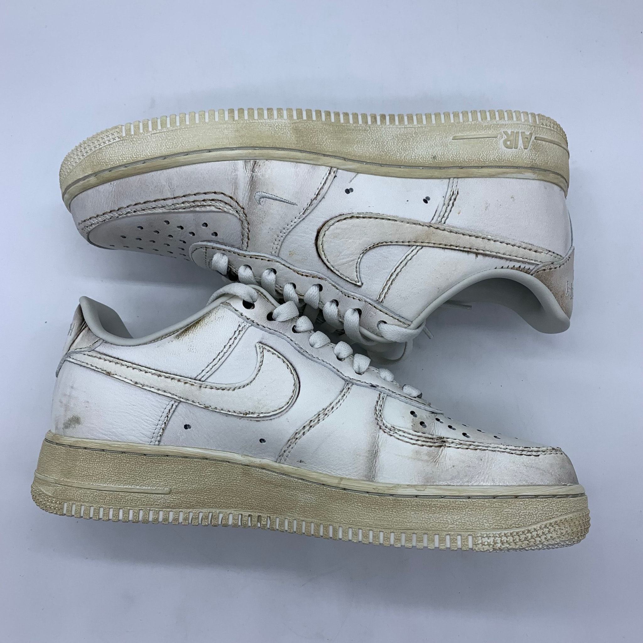 .SWOOSH × Nike Air Force 1 Low "Dirty Triple White"
