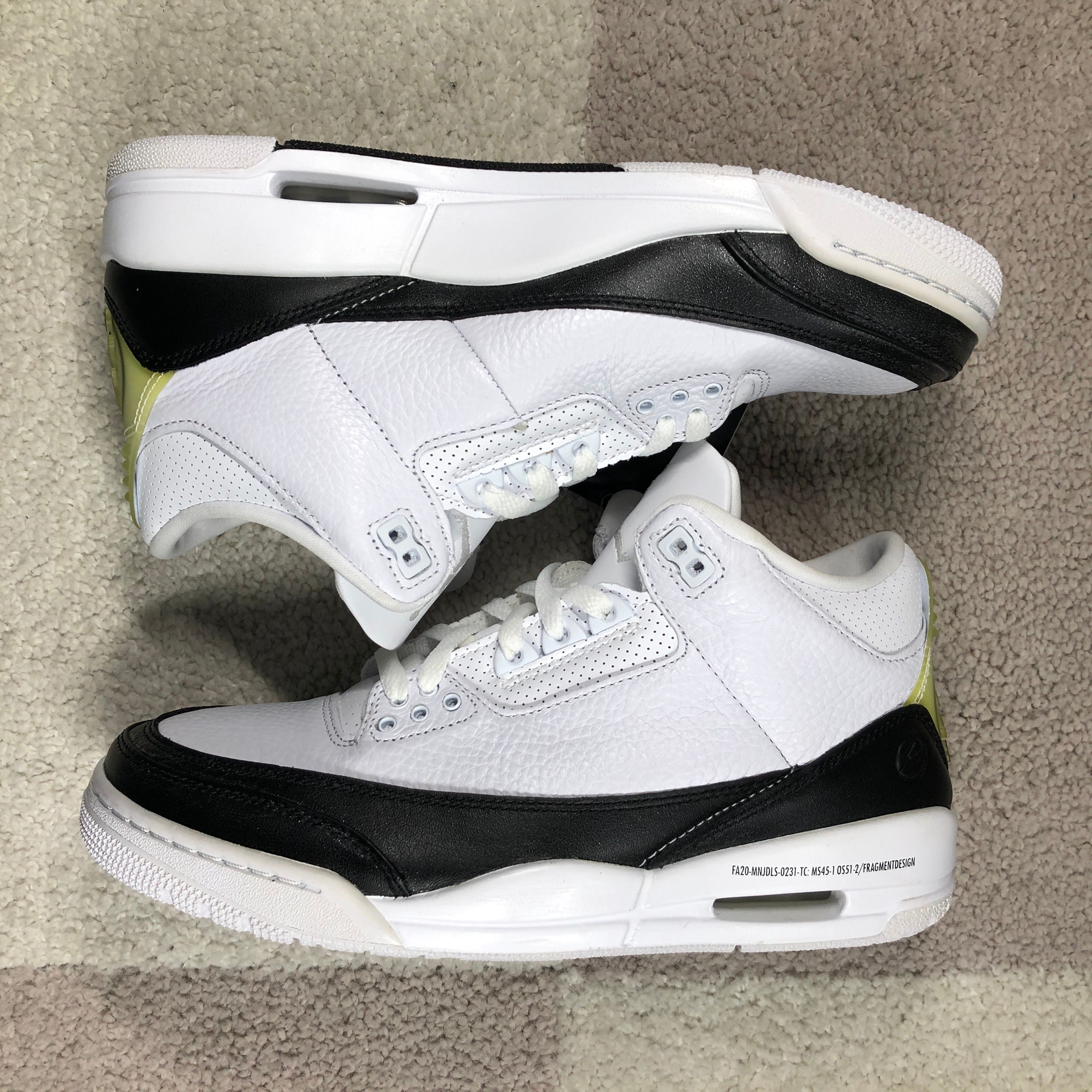 Fragment × Nike Air Jordan 3 "White/Black"