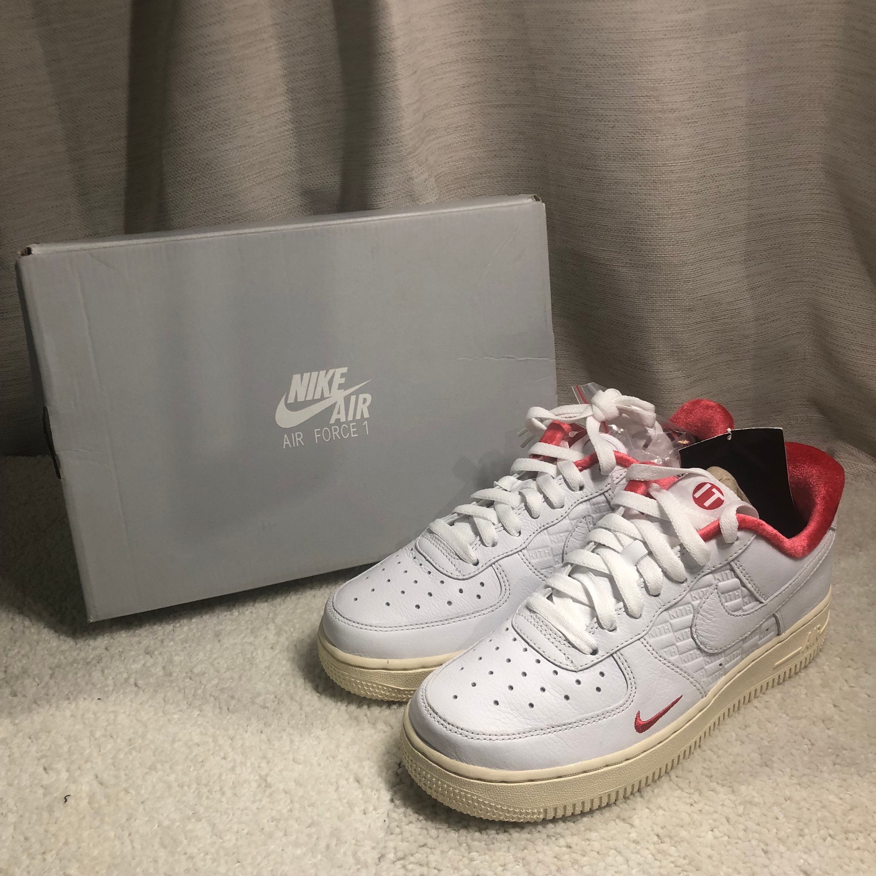 KITH × Nike Air Force 1 Low "White/Red"