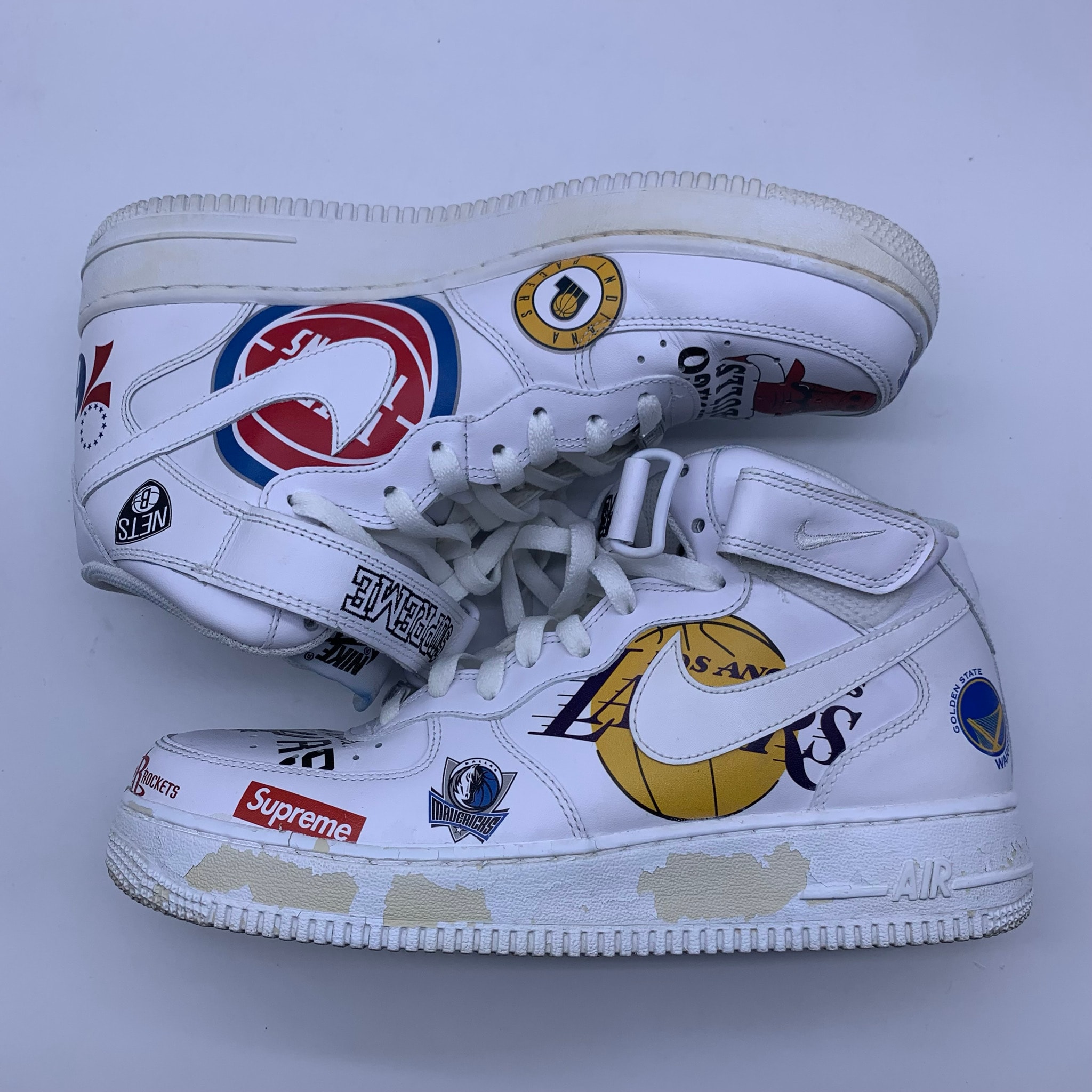 Supreme × NBA × Nike Air Force 1 Mid '07 "White"