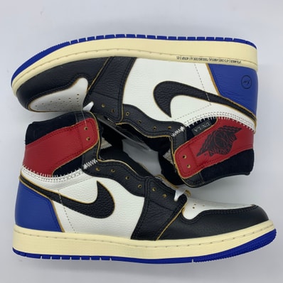 fragment design × UNION × Nike Air Jordan 1 High OG "Black/Varsity Red"