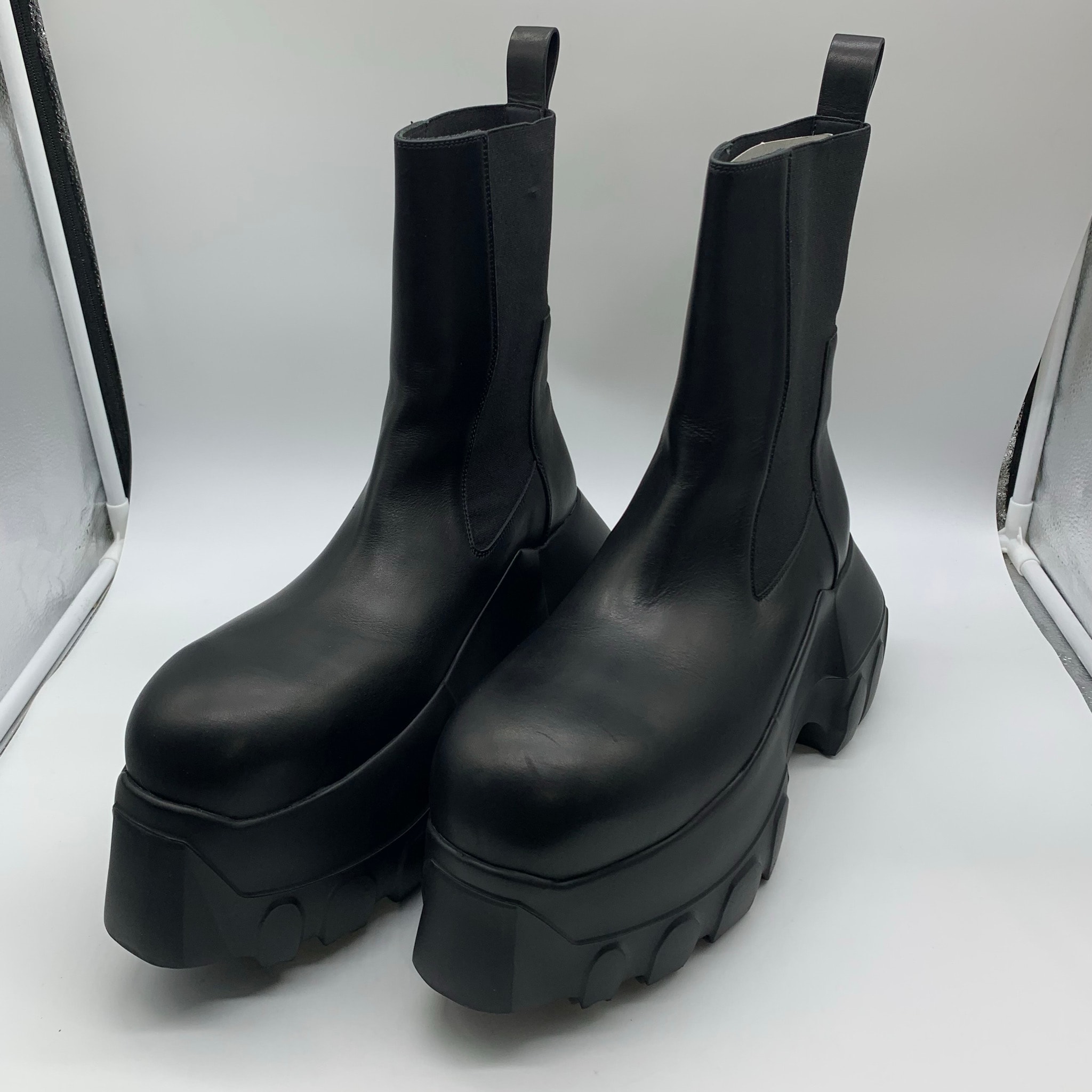 Rick Owens Beatle Mega Tractor Ankle Boots "Black"