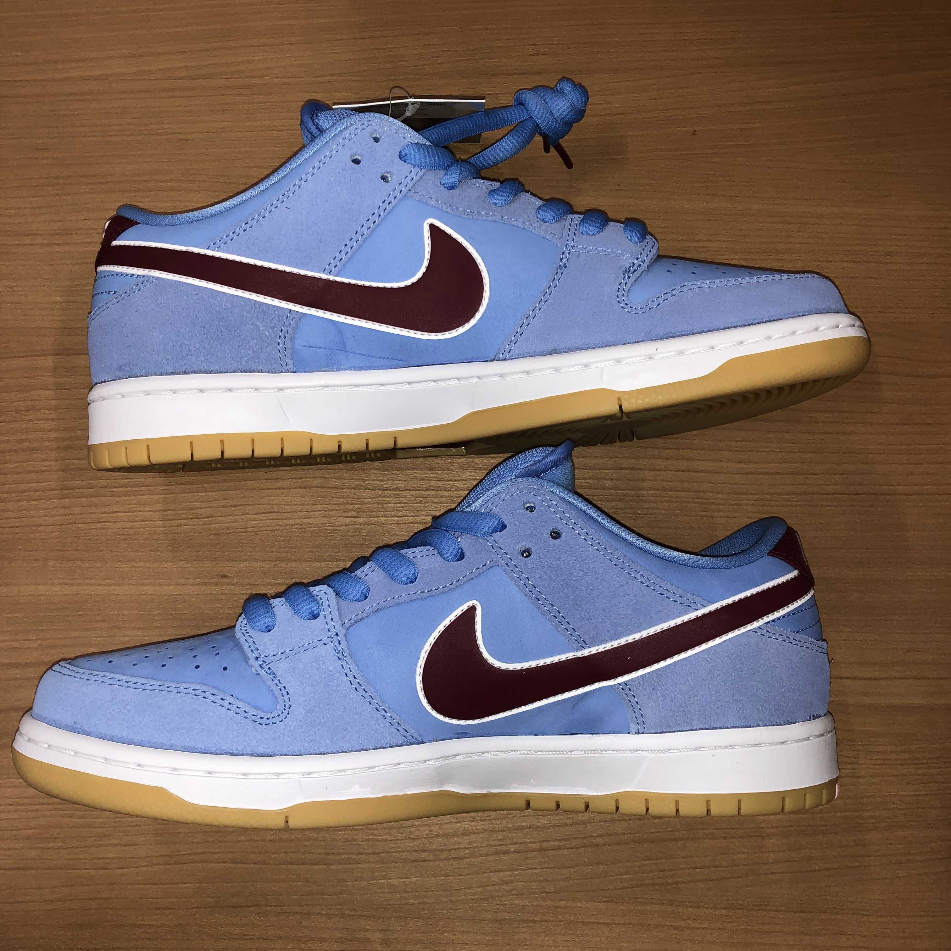 Nike SB Dunk Low Pro "Philadelphia Phillies/Valor Blue and Team Maroon"