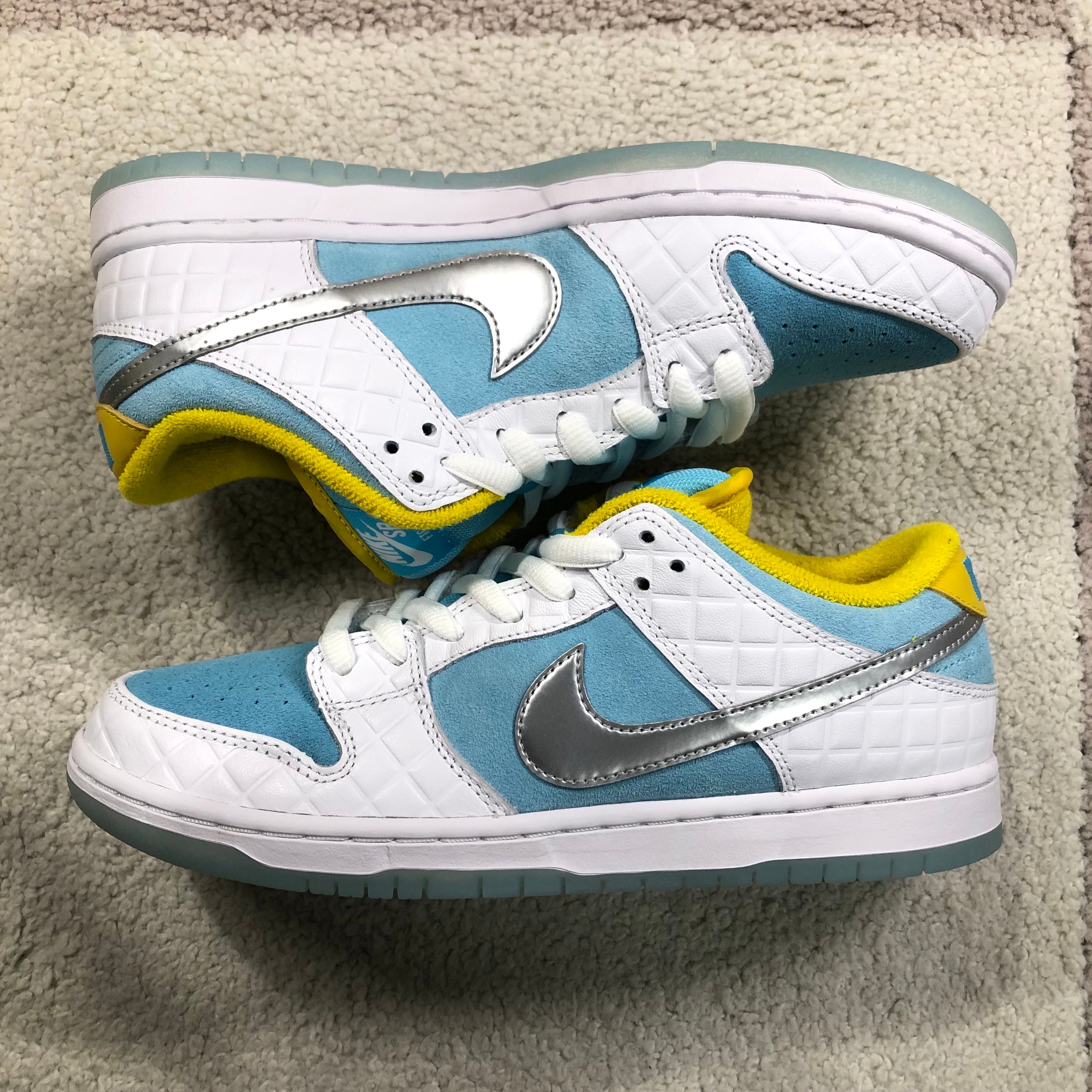 FTC × Nike SB Dunk Low "White/Blue"