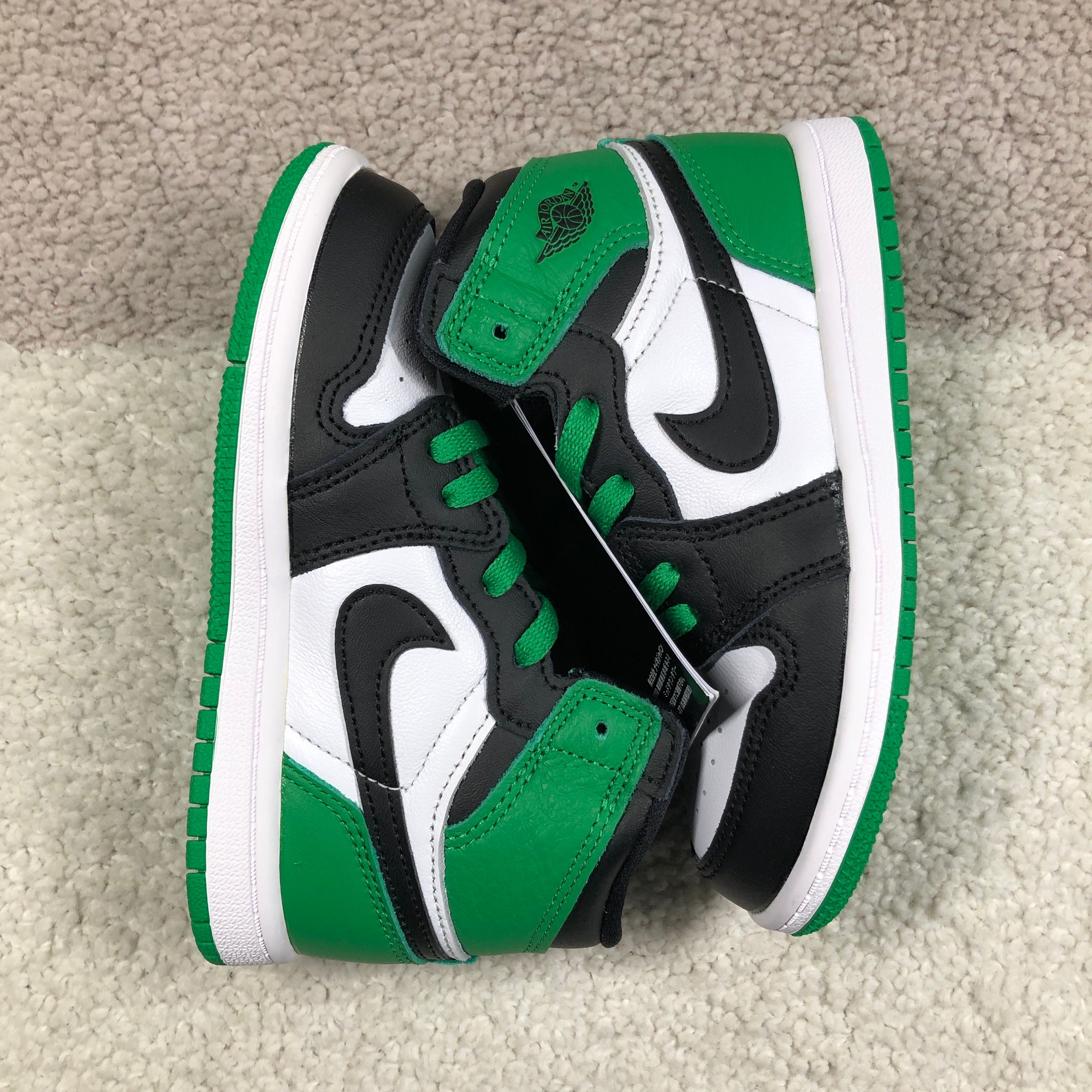 Nike TD Air Jordan 1 Retro High OG "Celtics/Black and Lucky Green" (2023)