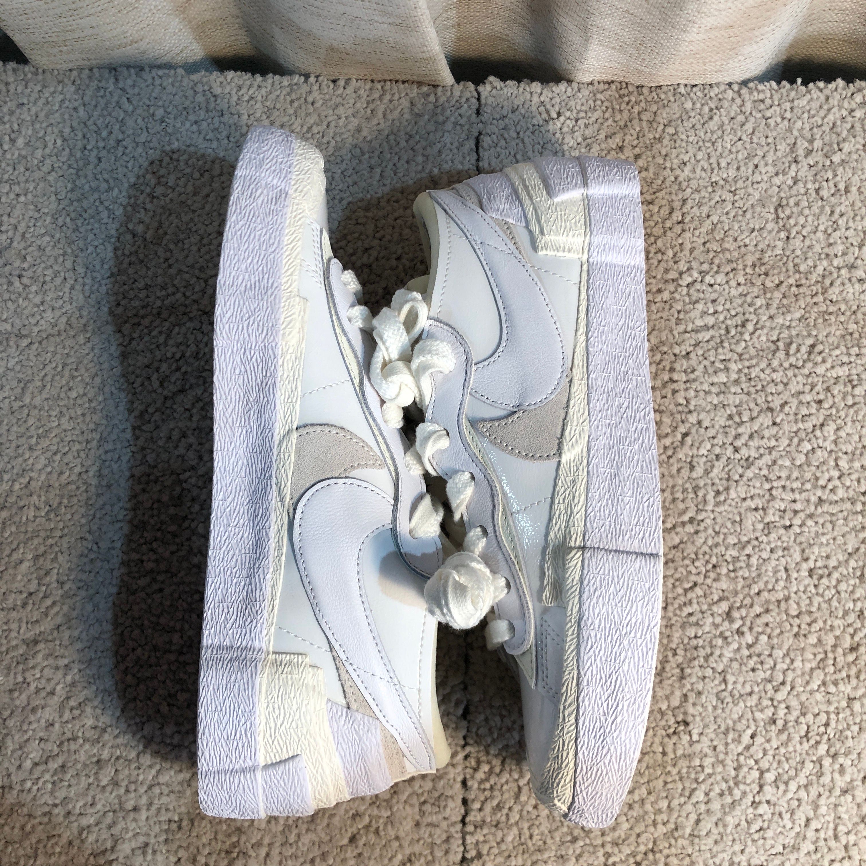 sacai × Nike Blazer Low "White Patent Leather"