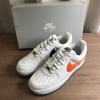 KITH × Nike Air Force 1 Low "White/Rush Blue/White/Brilliant Orange"