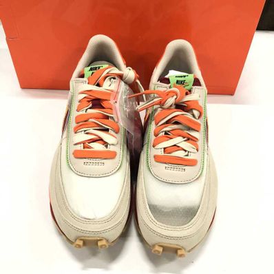 CLOT × Sacai × Nike LD Waffle "Orange Blaze"