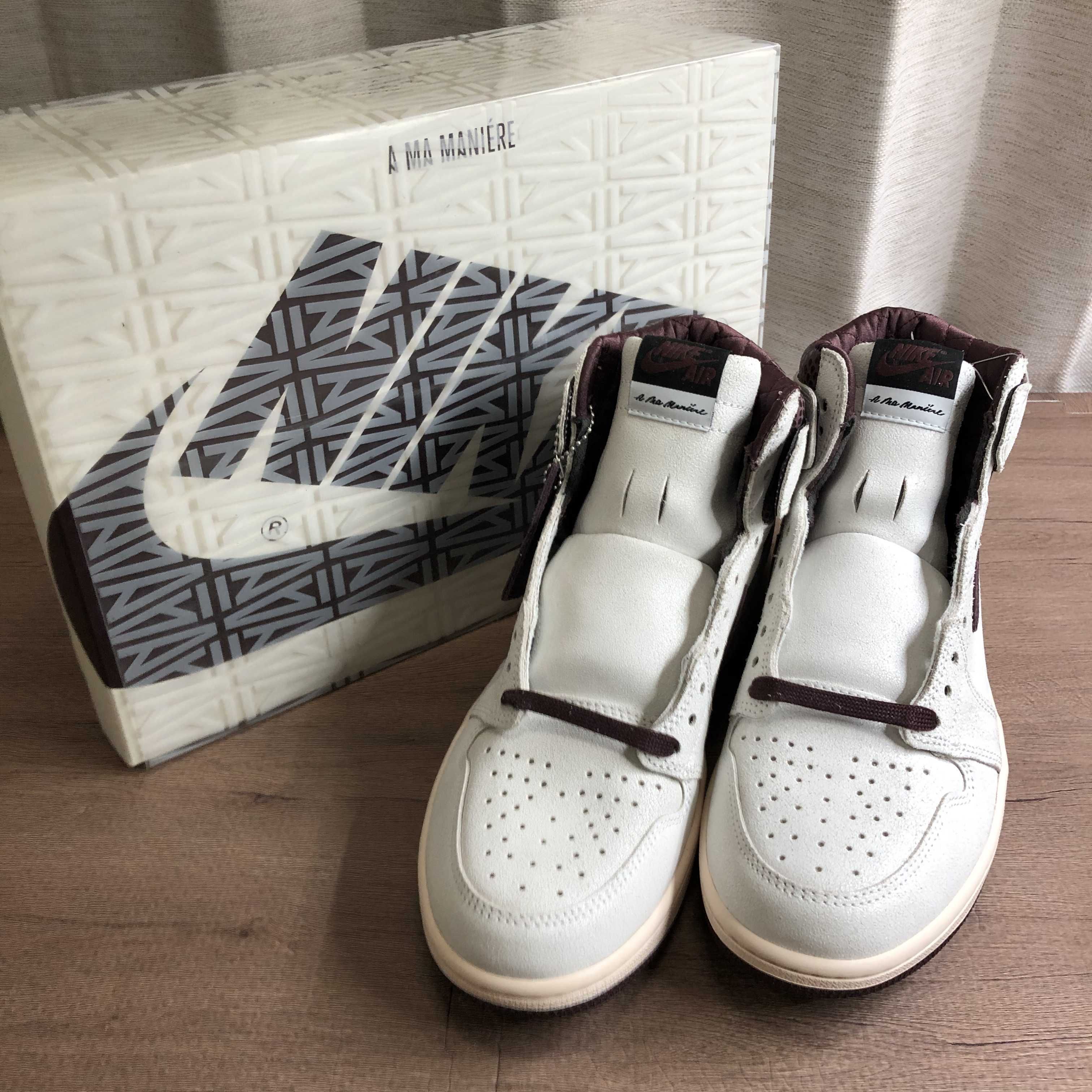 A Ma Maniere × Nike Air Jordan 1 Retro High OG "Sail and Burgundy"