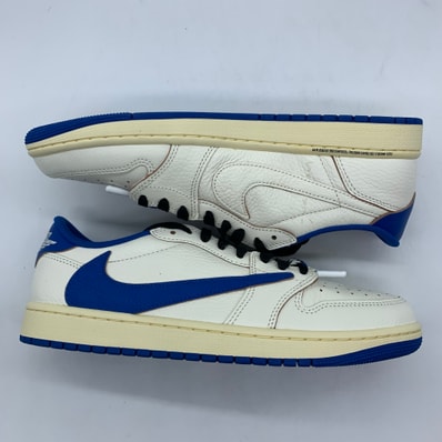 Travis Scott × fragment design × Nike Air Jordan 1 Low OG "Sail/Military Blue"