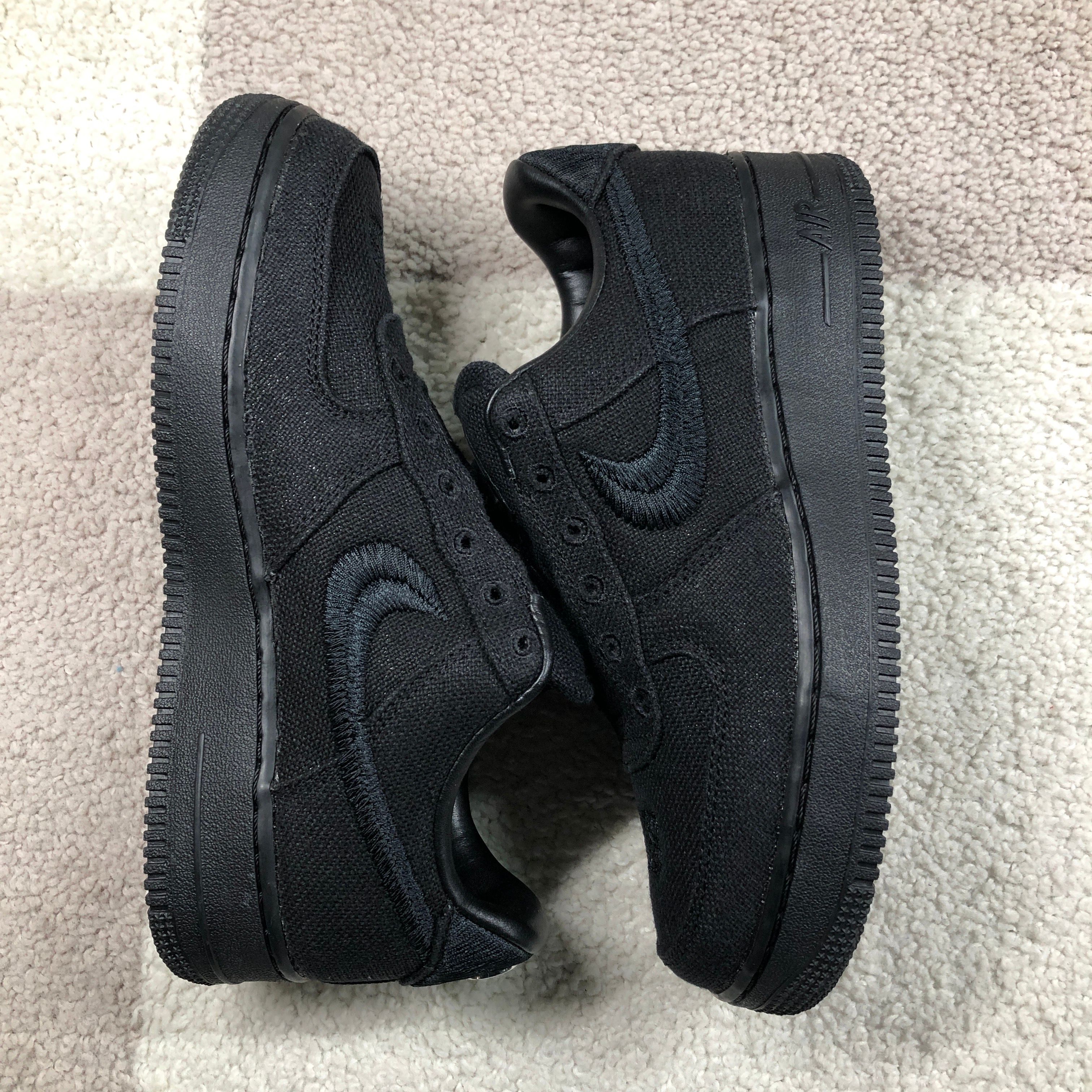 Stussy × Nike Air Force 1 Low "Triple Black"