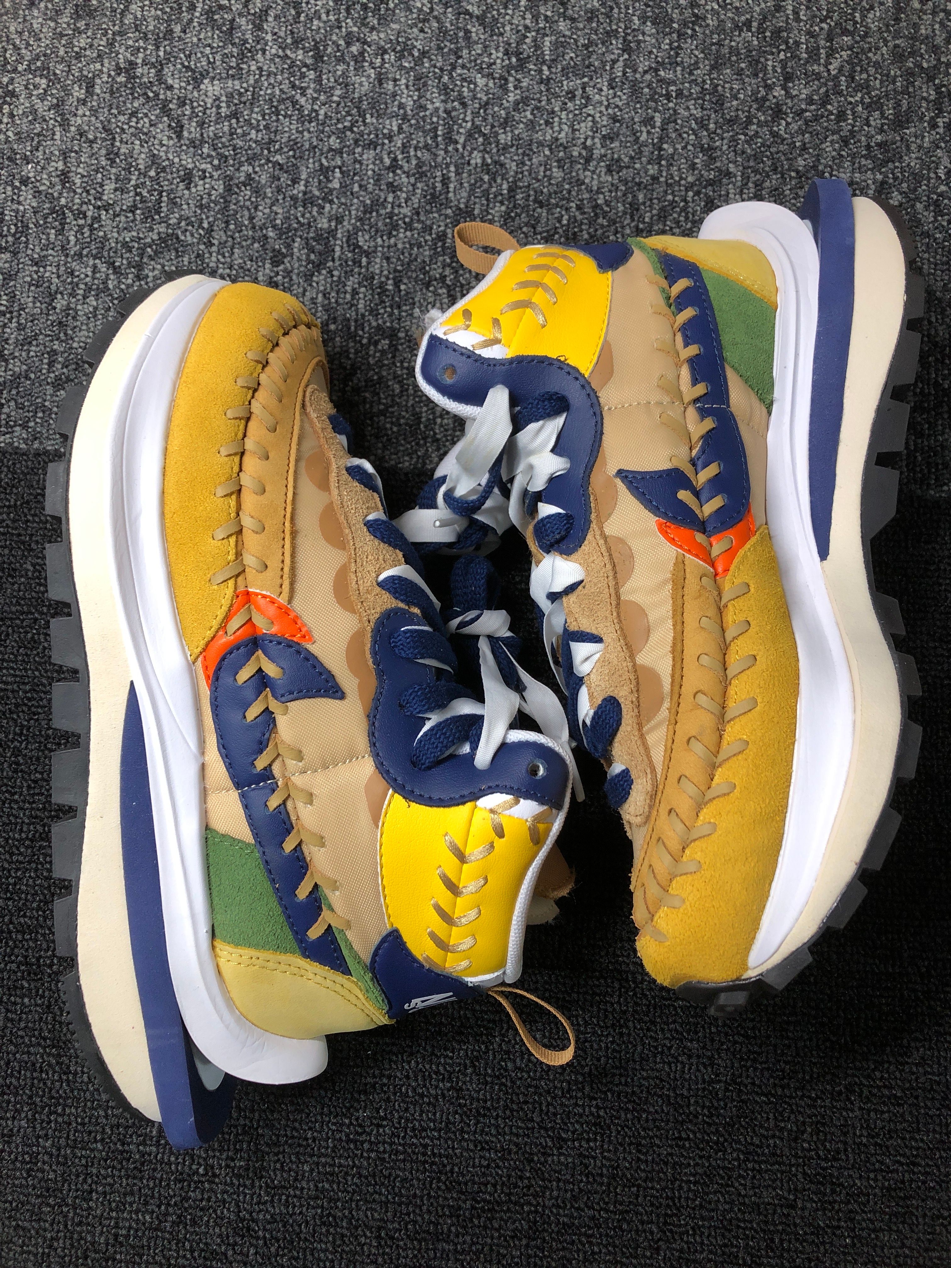 Jean-Paul Gaultier × sacai × Nike VaporWaffle "Sesame/Multi Color"