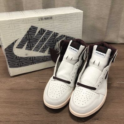 A Ma Maniere × Nike Air Jordan 1 Retro High OG "Sail and Burgundy"
