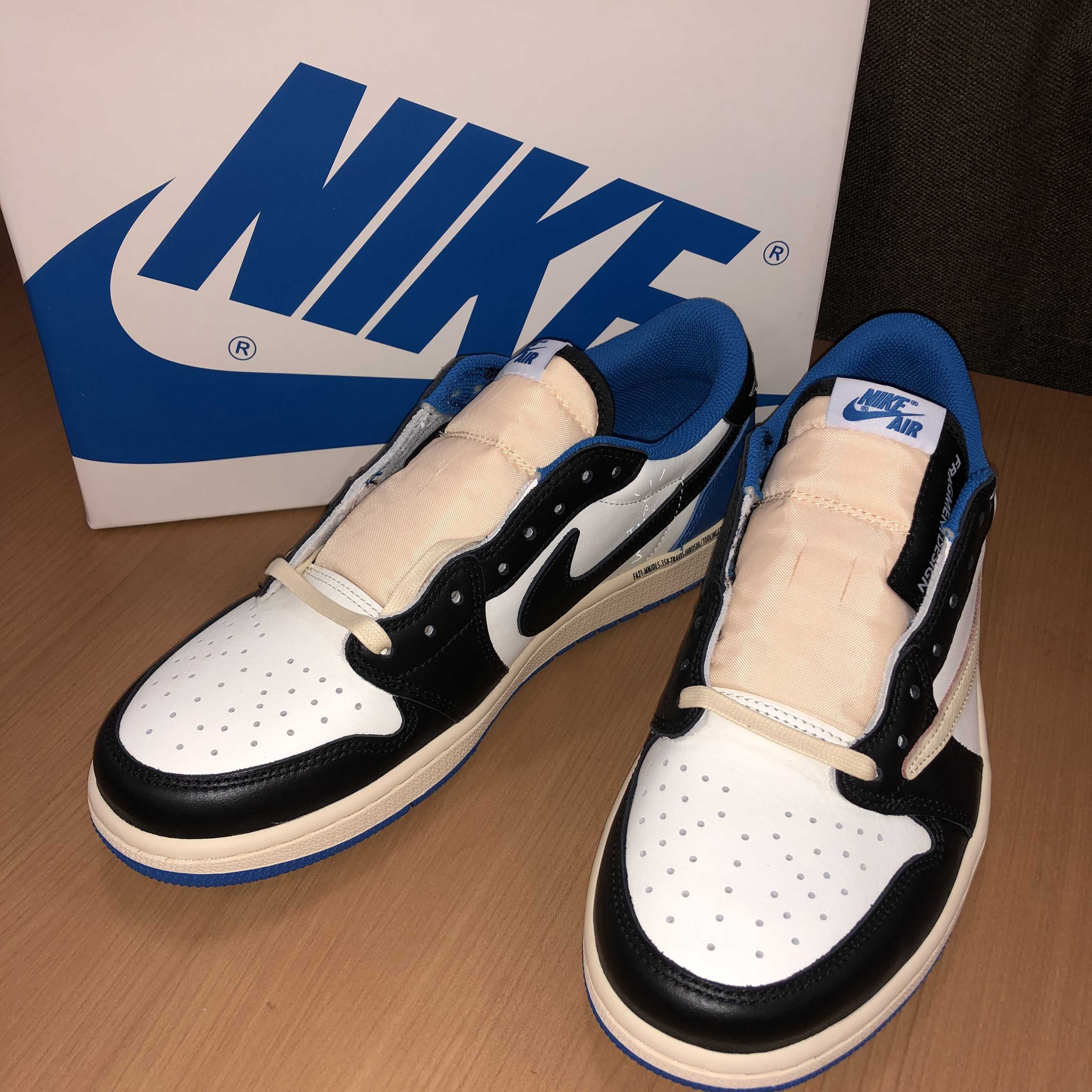 Travis Scott × fragment design × Nike Air Jordan 1 Low OG SP "Military Blue"