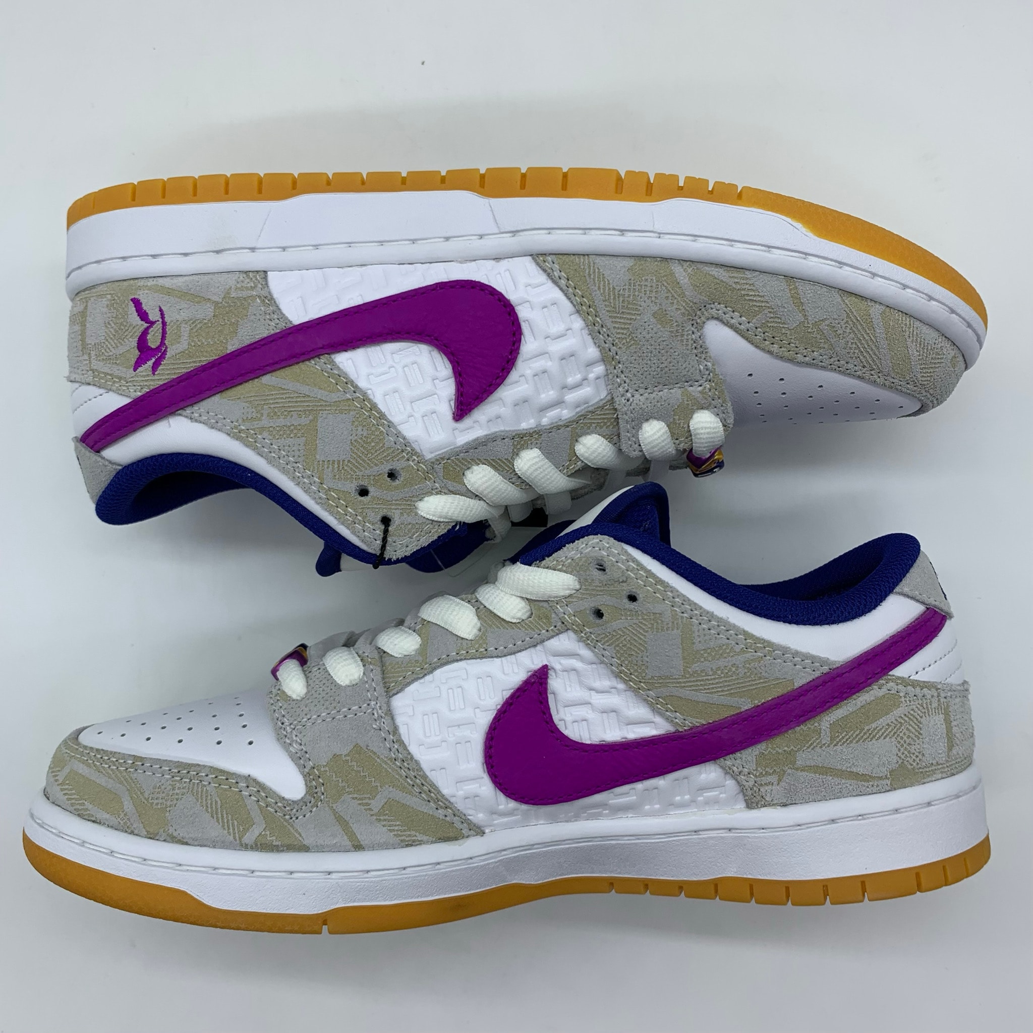 Rayssa Leal × Nike SB Dunk Low PRM "Pure Platinum and Vivid Purple"