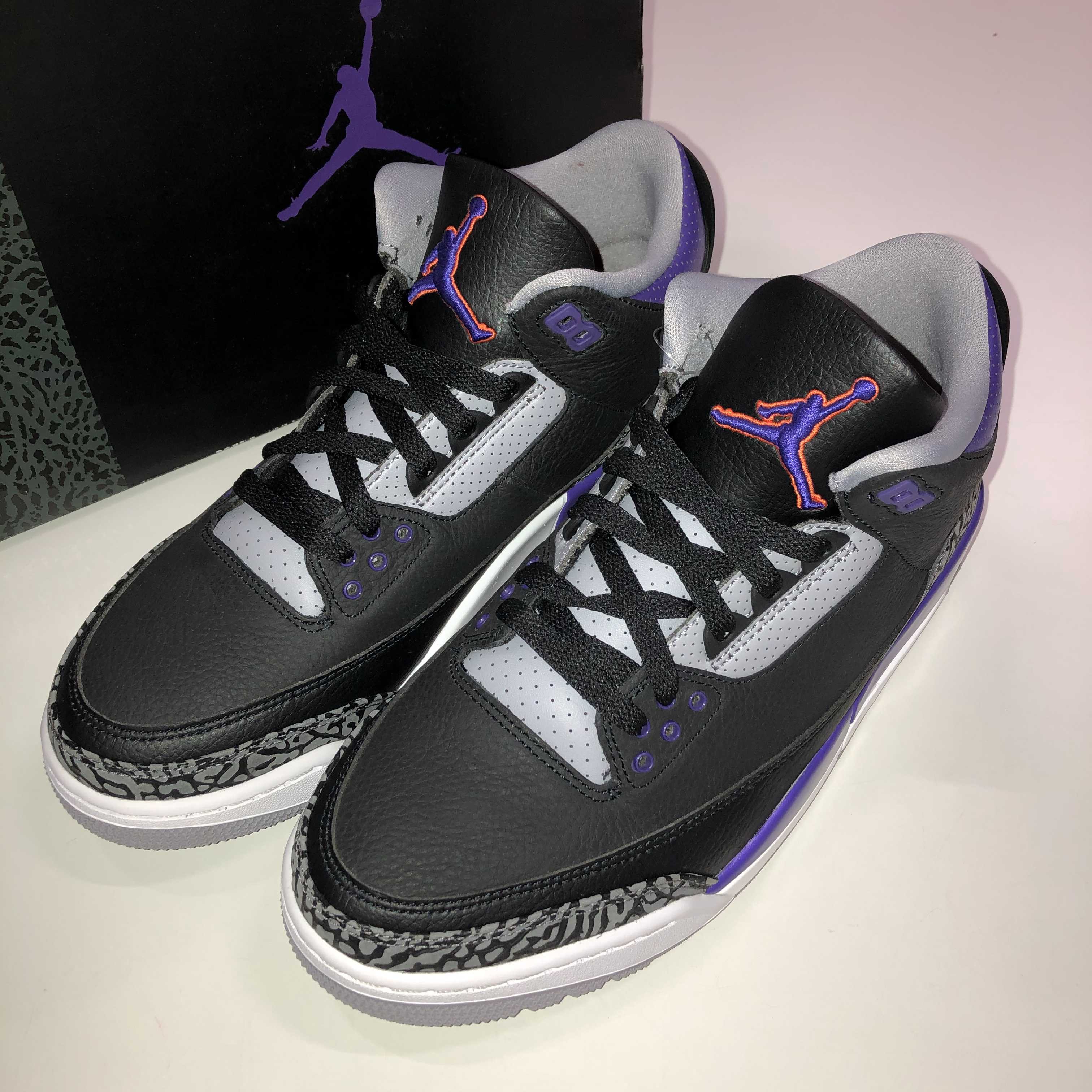 Nike Air Jordan 3 Retro "Black/Court Purple"