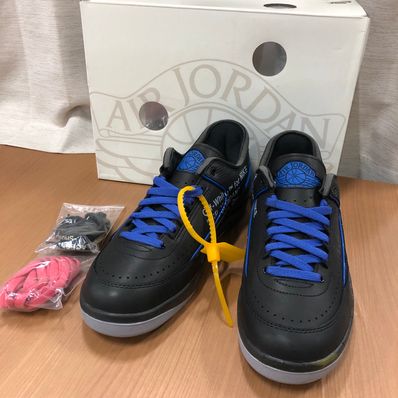 Off-White × Nike Air Jordan 2 Low "Black and Varsity Royal"
