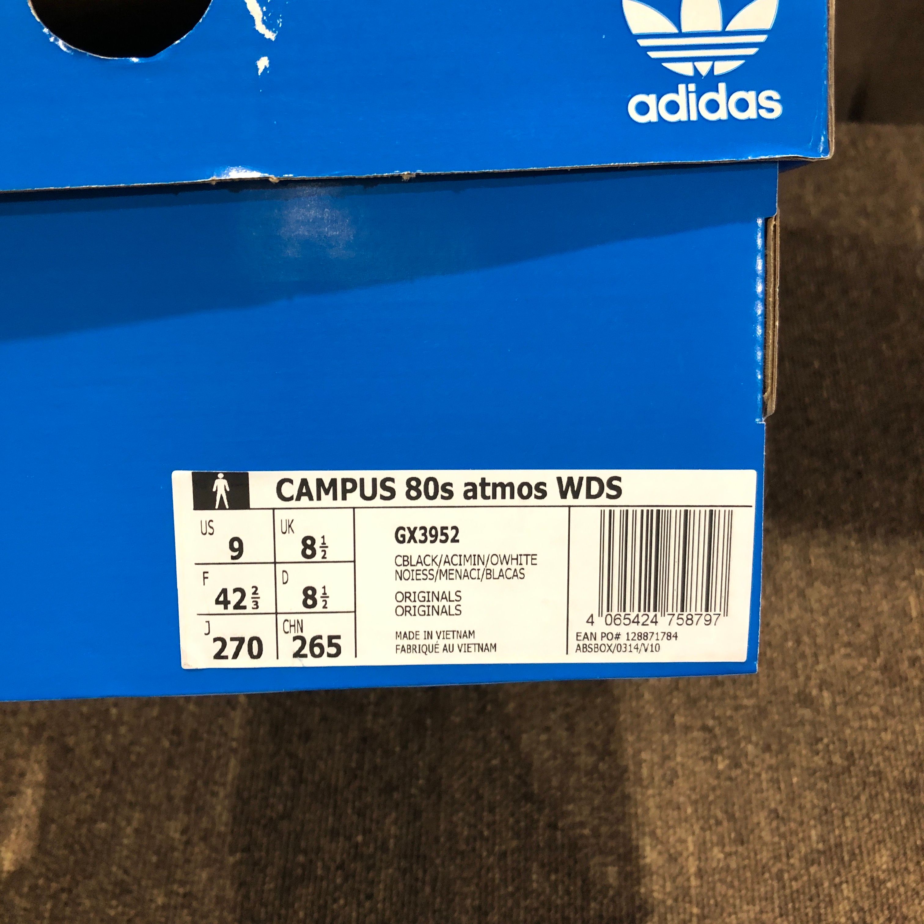 WIND AND SEA × atmos × adidas Campus 80 "Black"