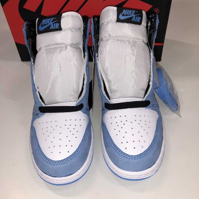 Nike GS Air Jordan 1 High "White/University Blue/Black"