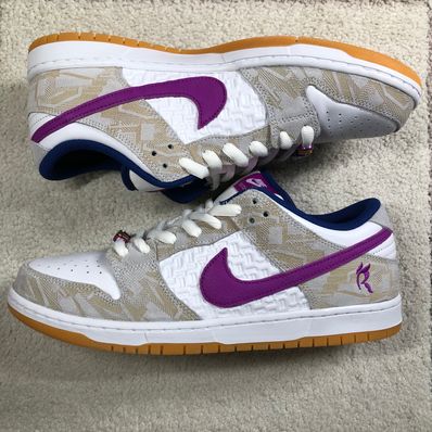 Rayssa Leal × Nike SB Dunk Low PRM "Pure Platinum and Vivid Purple"