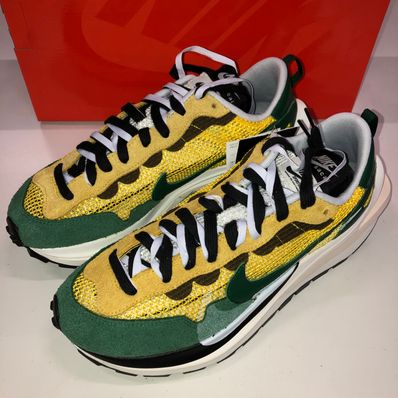 sacai × Nike Vapor Waffle "Tour Yellow/Stadium Green-Sail"