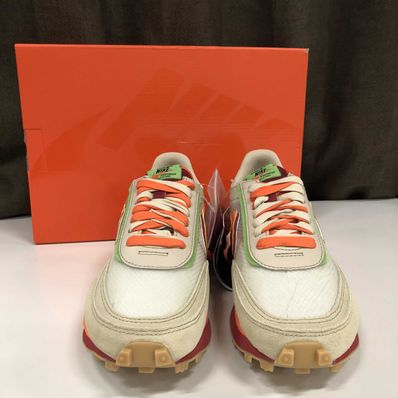 CLOT × Sacai × Nike LD Waffle "Orange Blaze"