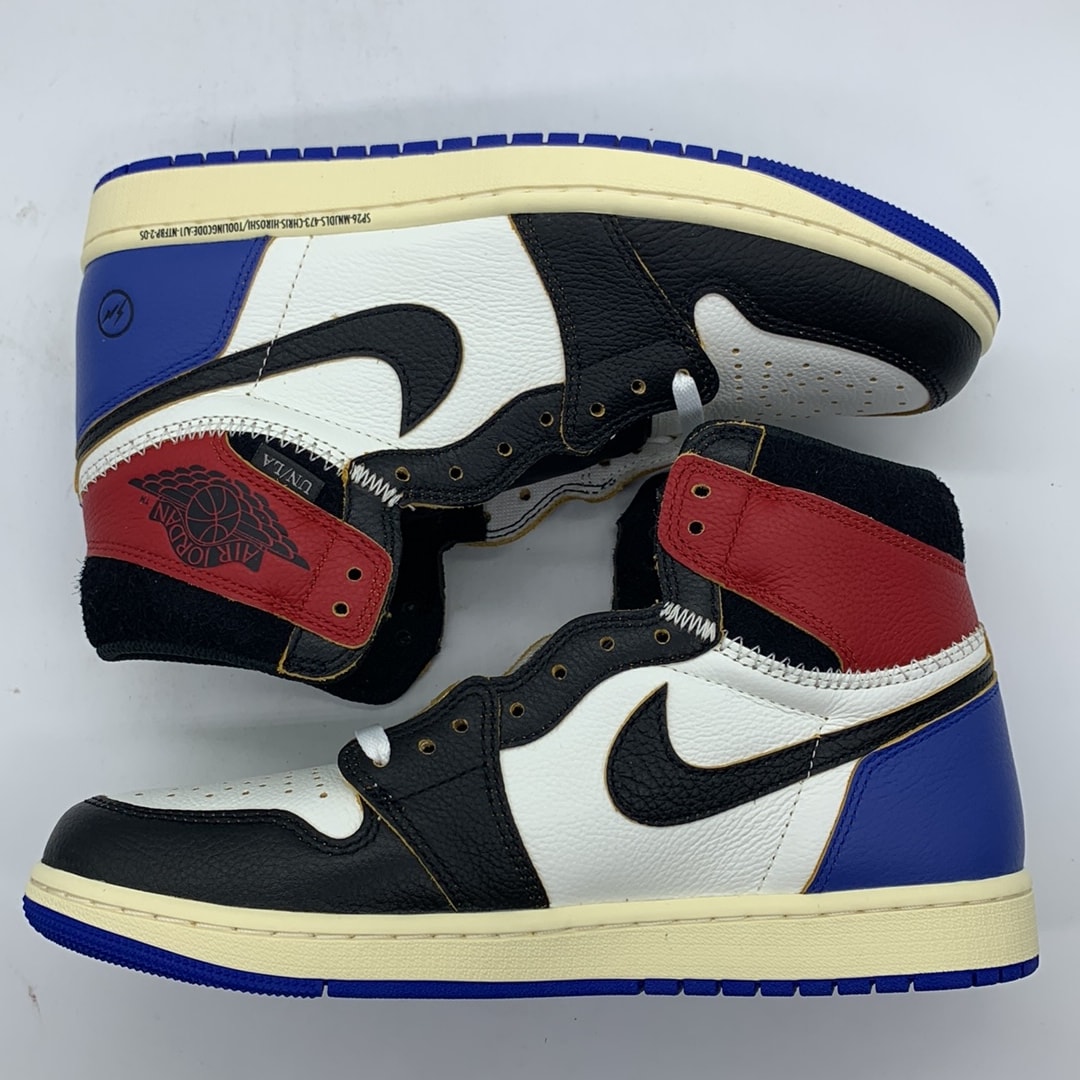 fragment design × UNION × Nike Air Jordan 1 High OG "Black/Varsity Red"