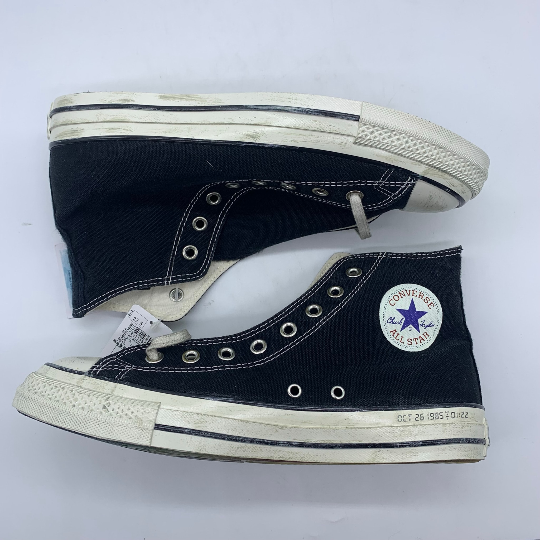 Back To The Future × Converse All Star Aged MT Hi "40th Anniversary/Black" (1985 pairs)