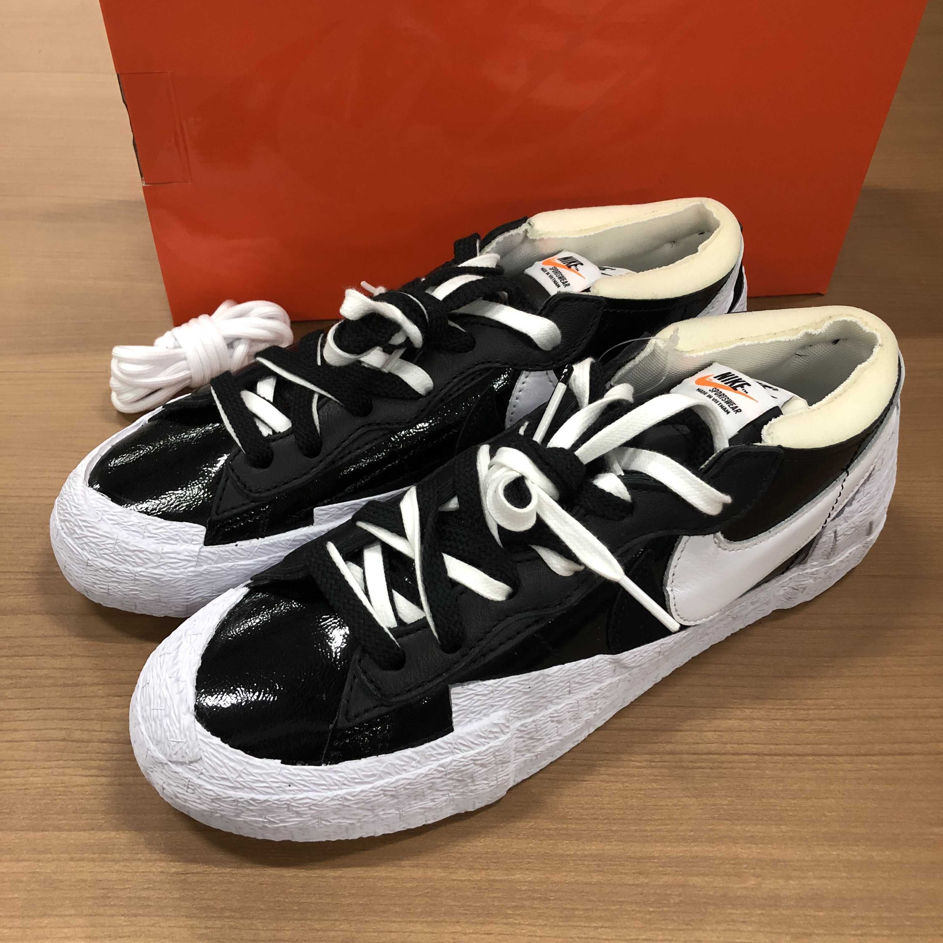 sacai × Nike Blazer Low "Black Patent Leather"
