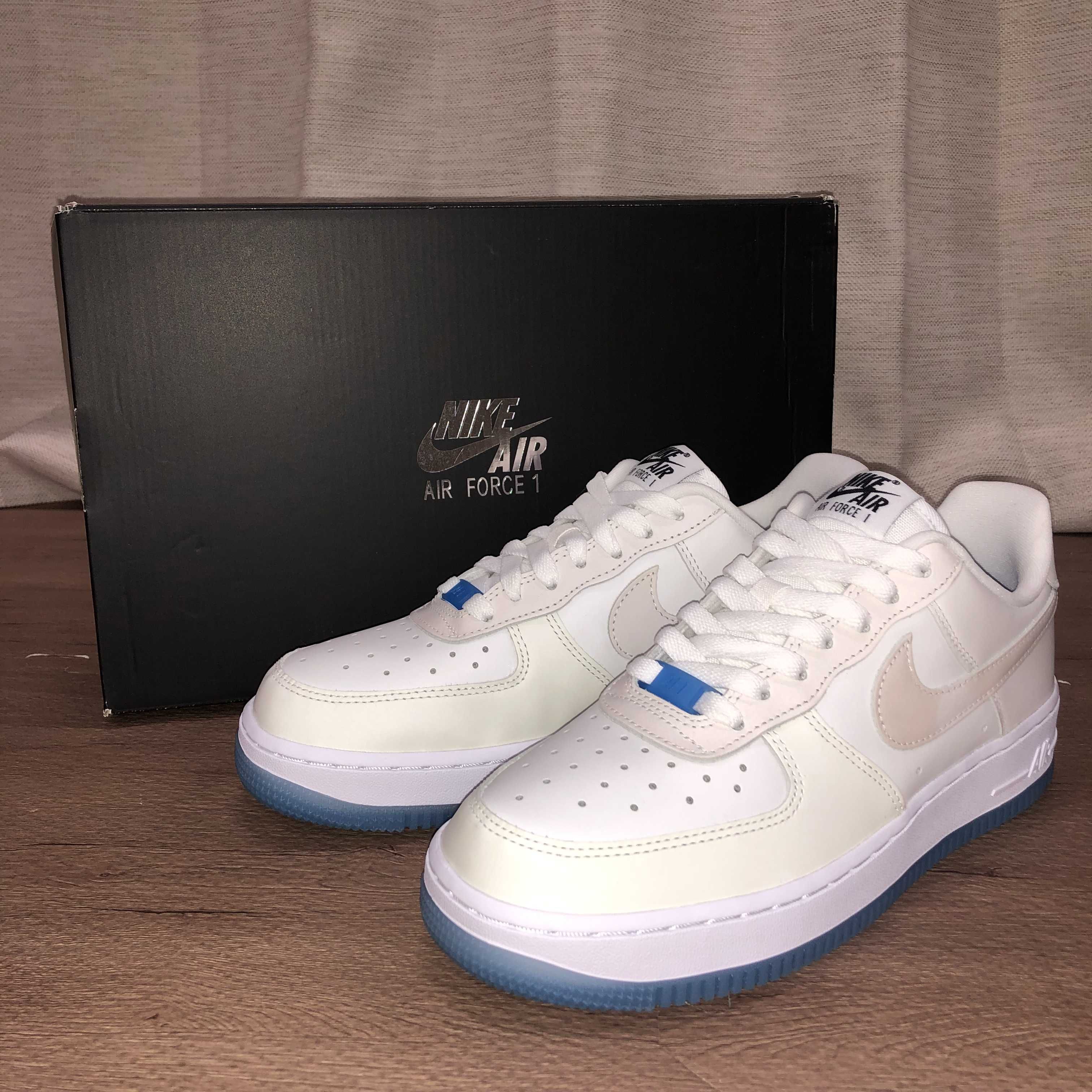Nike Women's Air Force 1 Low UV "White/University Blue"