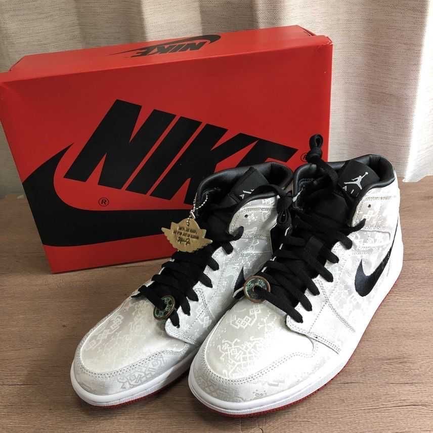 CLOT × Nike Air Jordan 1 Mid SE Fearless "White/Black/Red"