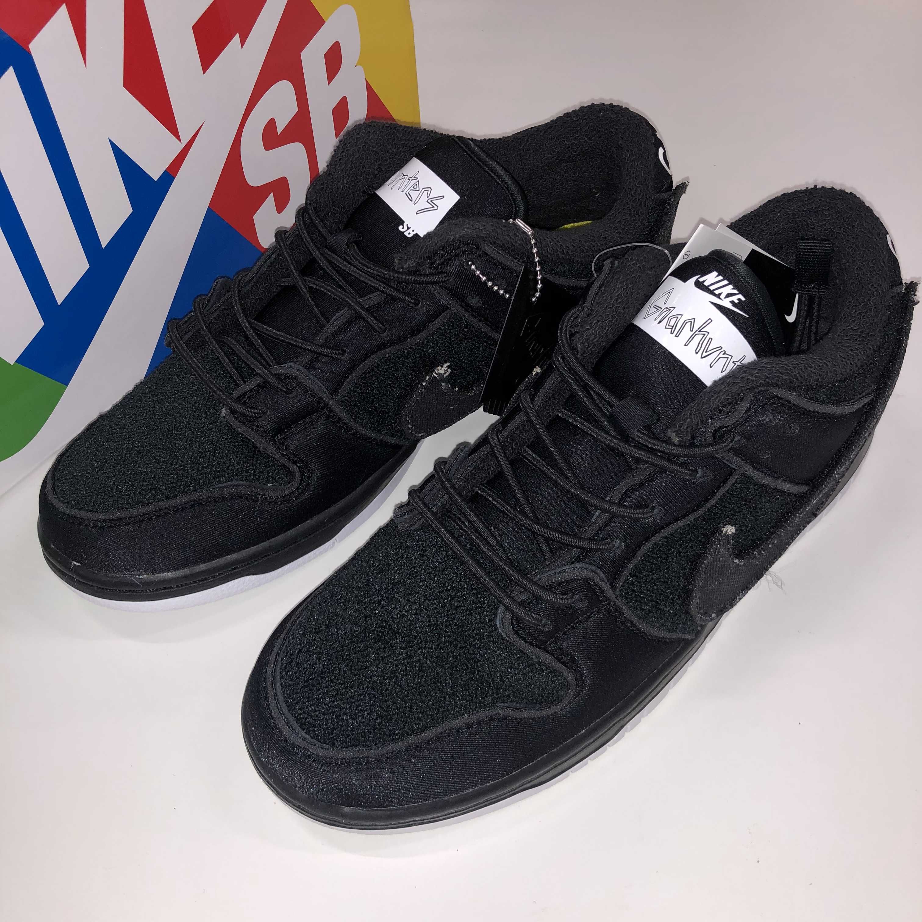 Gnarhunters × Nike SB Dunk Low "Black/White"