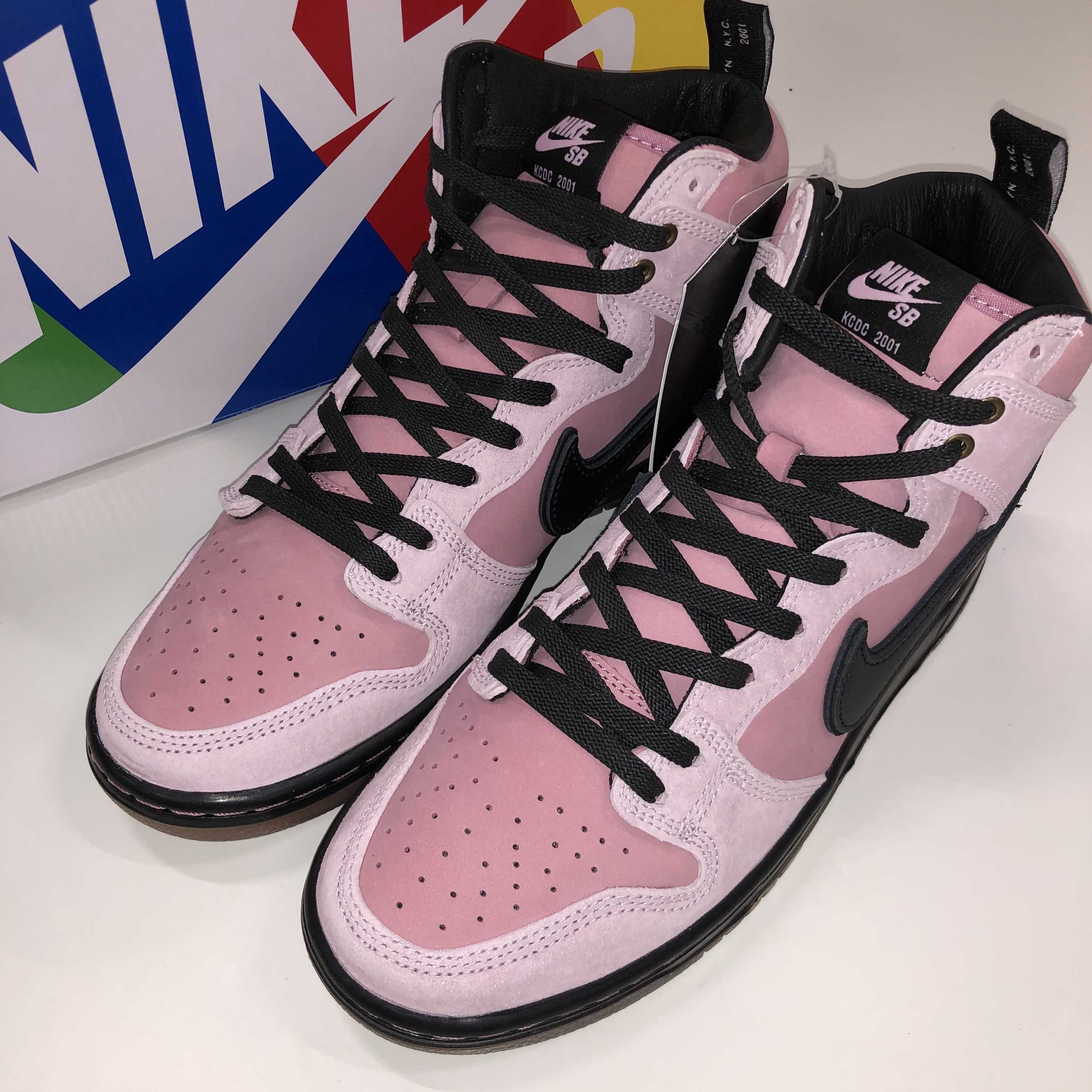 KCDC Brooklyn Skateshop × Nike SB Dunk High "Pink/Black"