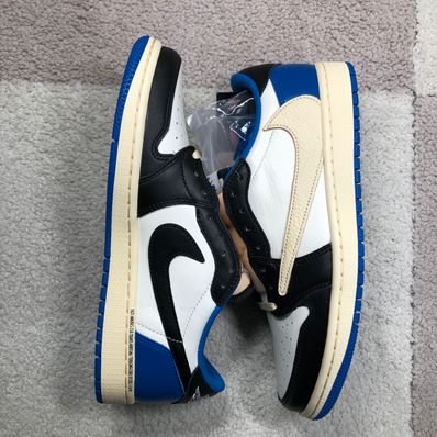 Travis Scott × fragment design × Nike Air Jordan 1 Low OG SP "Military Blue"