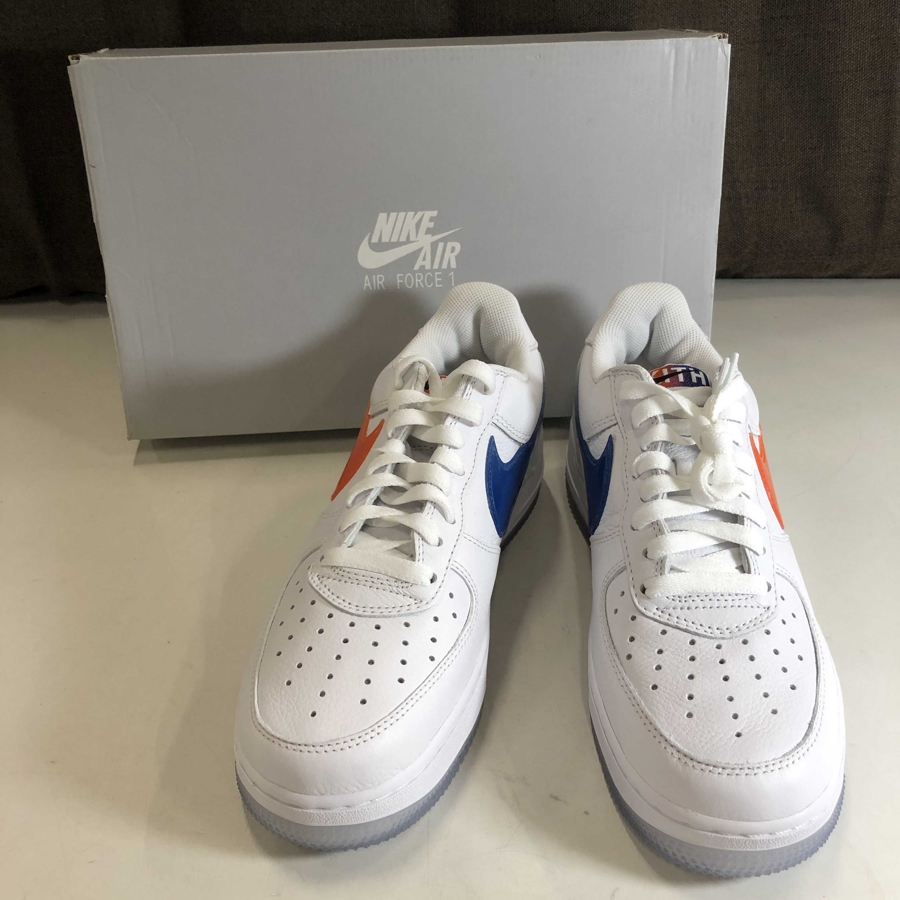 KITH × Nike Air Force 1 Low "White/Rush Blue/White/Brilliant Orange"