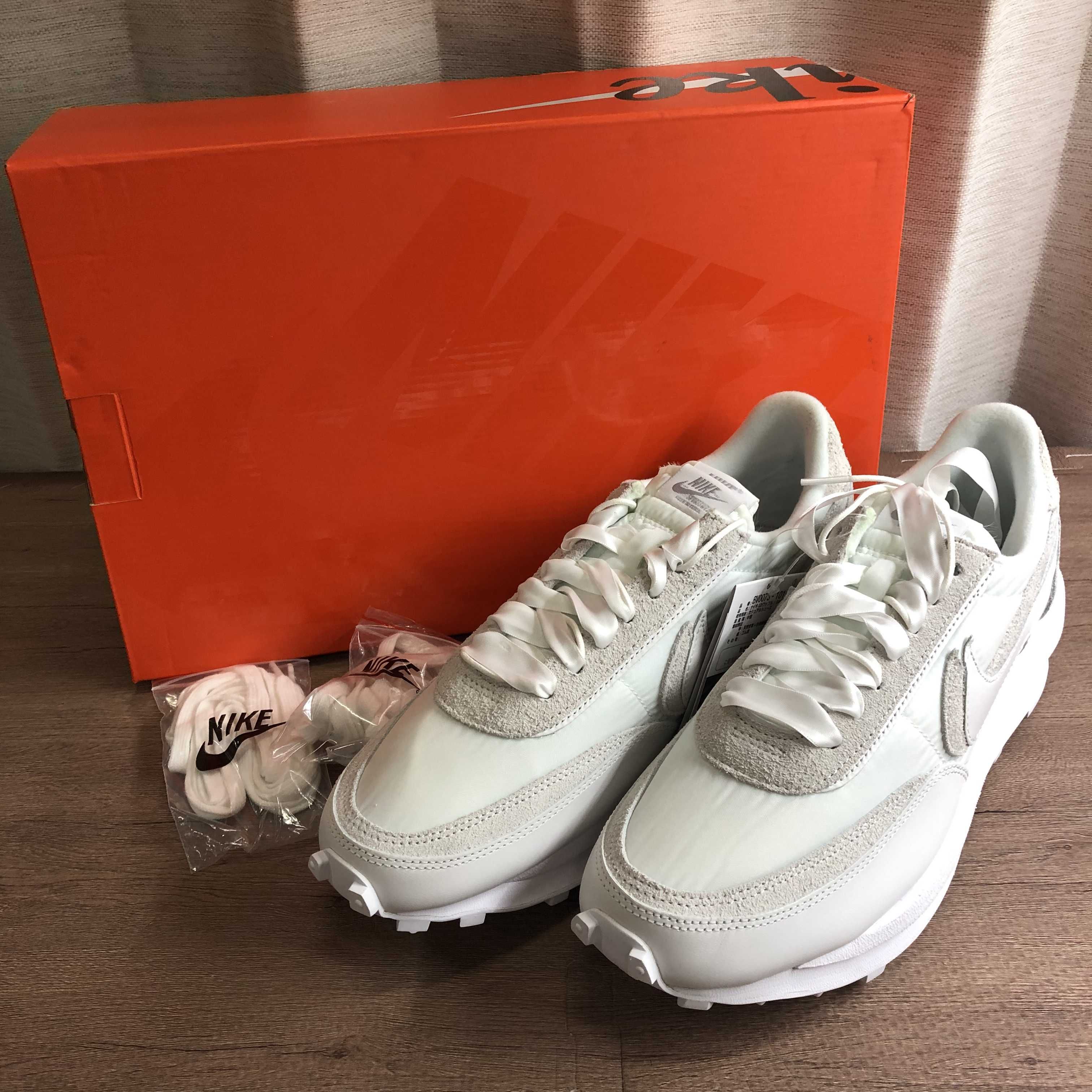 sacai × Nike LDV Waffle "Triple White"