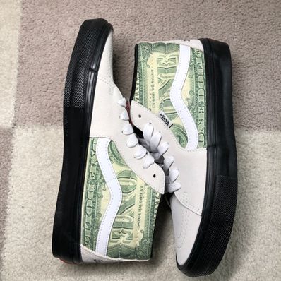 Supreme × Vans Dollar Skate Grosso Mid "White"